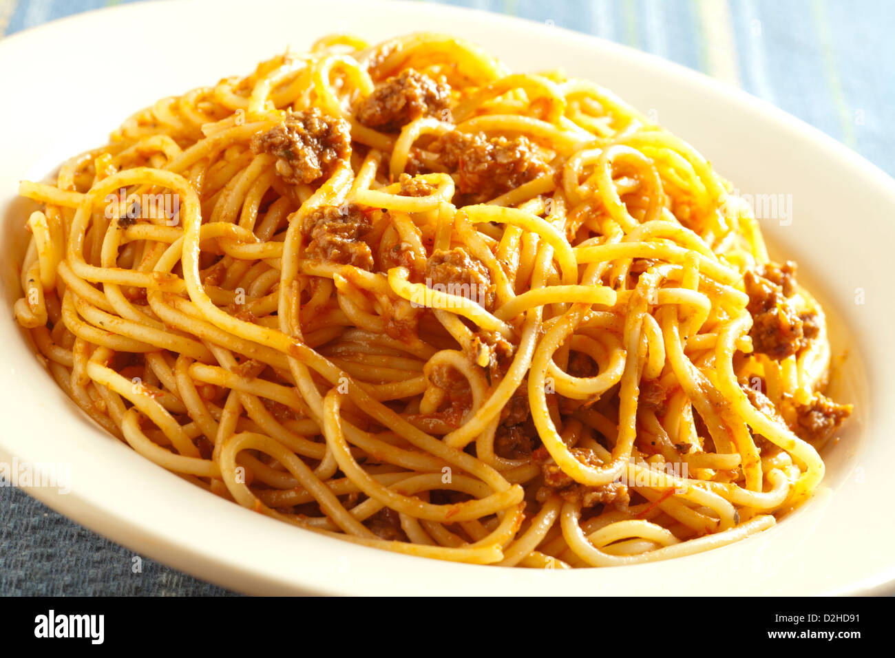 Spaghetti con sugo di carne in stile americano Foto Stock