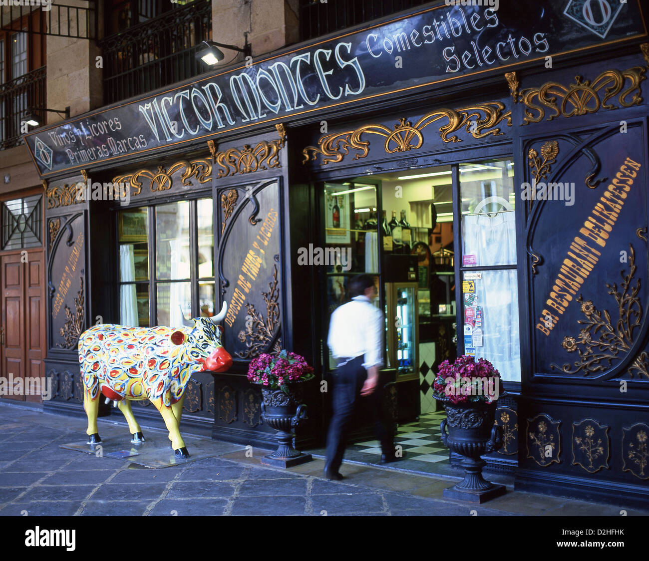 Restaurante Victor Montes, Nueva Plaza, Bilbao, provincia di Biscaglia, Paesi Baschi Foto Stock