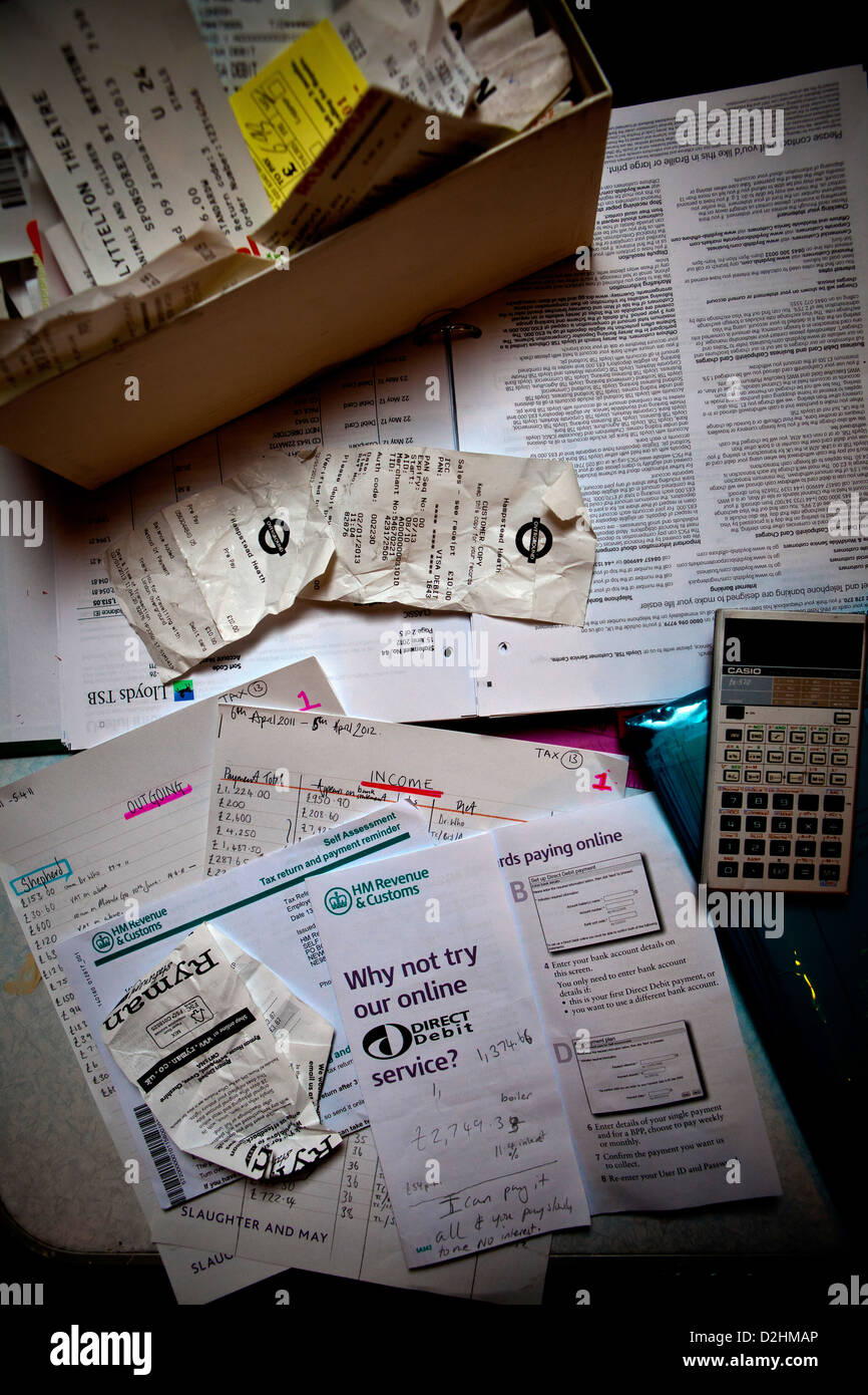 Ritorno fiscale e finanza personale Foto Stock