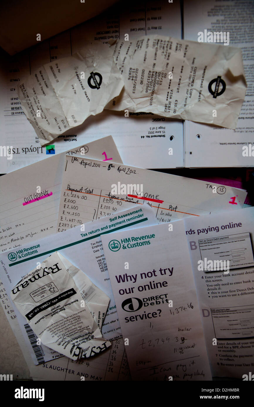 Ritorno fiscale e finanza personale Foto Stock