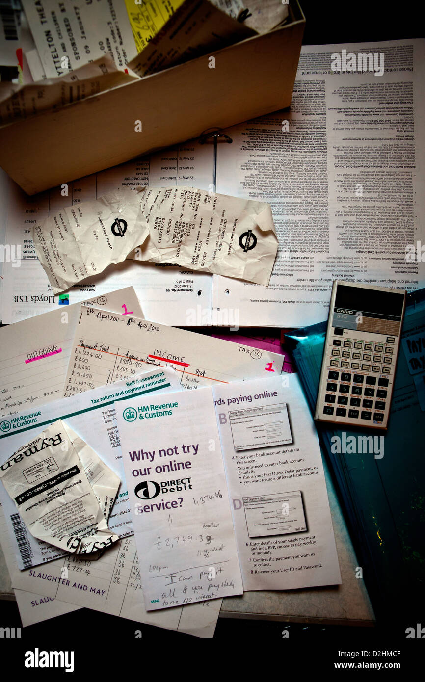 Ritorno fiscale e finanza personale Foto Stock
