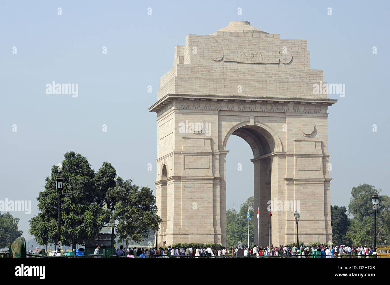 Vista di India Gate, Nuova Delhi in India. Foto Stock