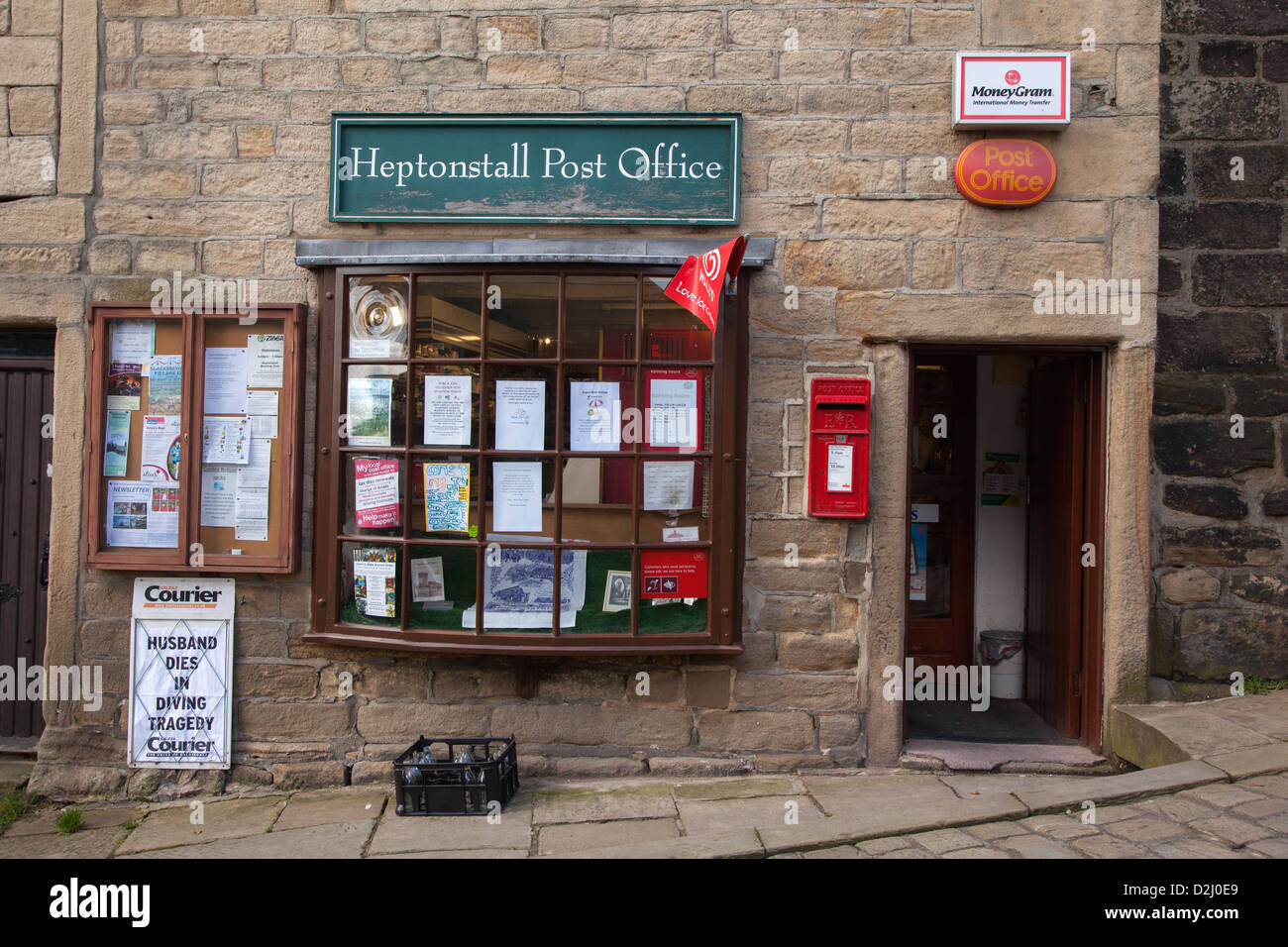 Villaggio Heptonstall Post Office, West Yorkshire Foto Stock