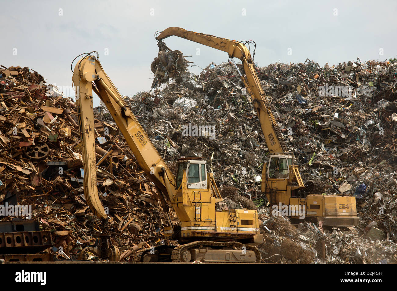 Amburgo, Germania, è landetes rottami di metallo nel porto di Amburgo Foto Stock