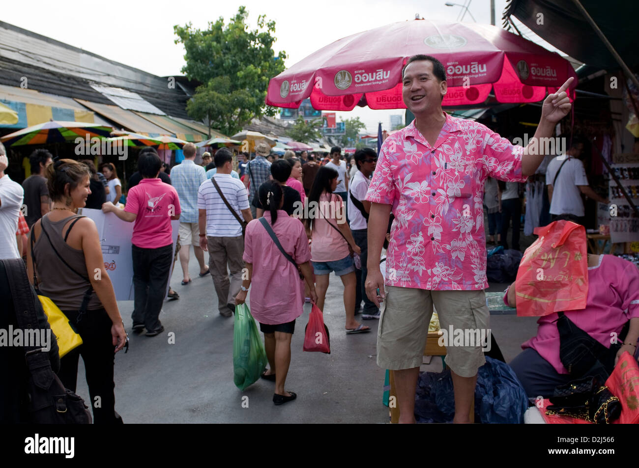 Bangkok, Thailandia, le persone in una situazione di mercato Foto Stock