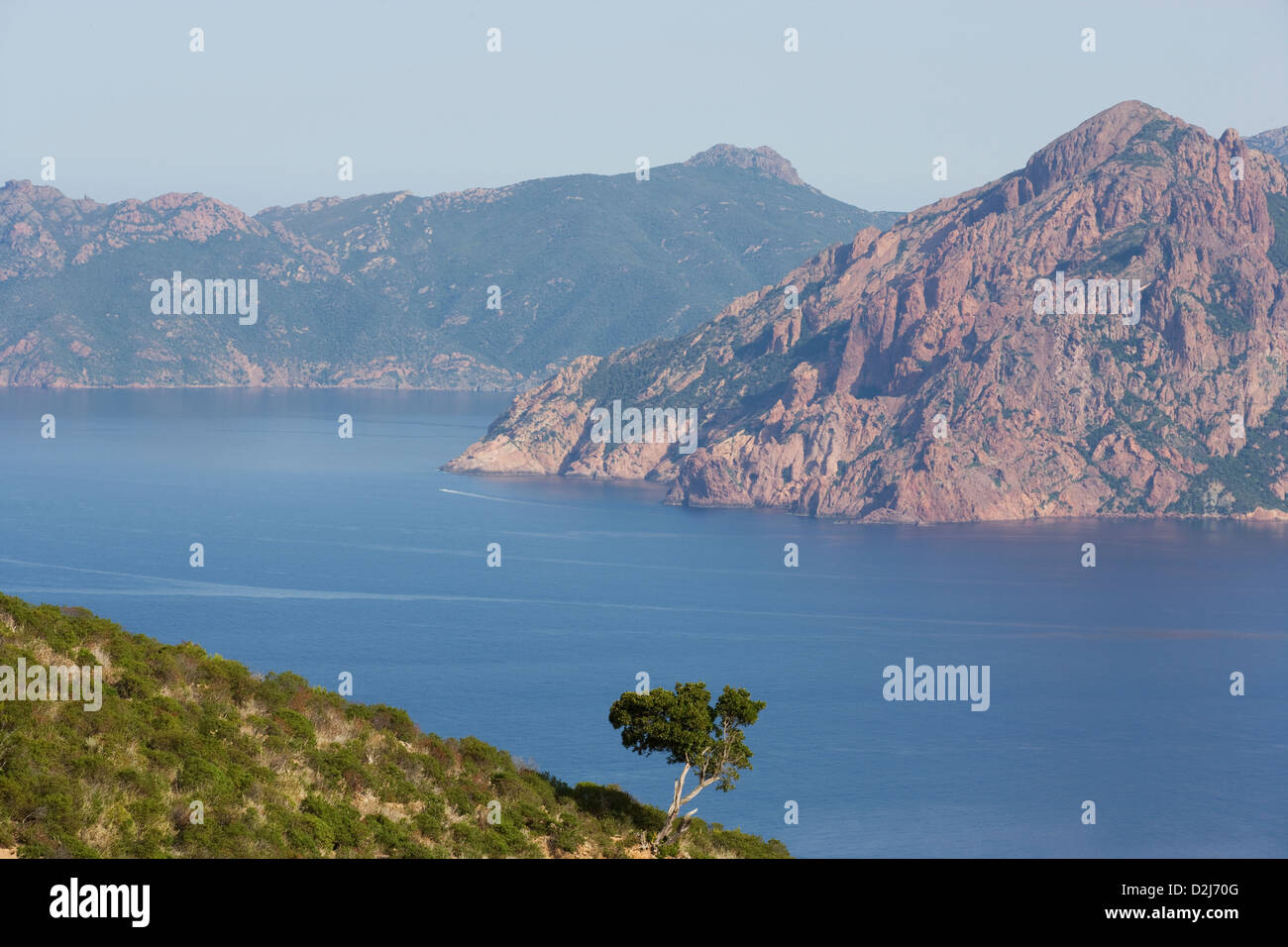 Corsica: Golfe de Sagone & Riserve Naturelle de Scandola dal Capo Rosso Foto Stock