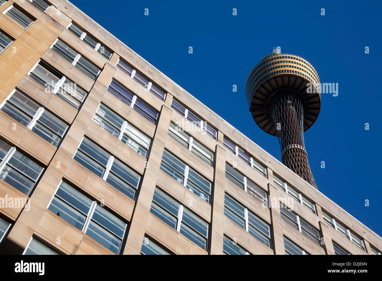 Centrepoint Tower su Pitt Street Mall Sydney Australia Foto Stock