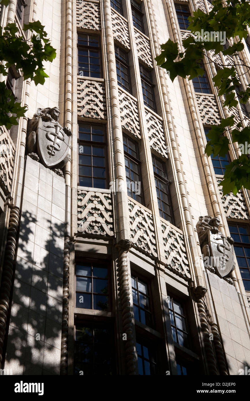 La British Medical Association edificio o BMA House a 135 Macquarie Street Sydney Australia Inter-War grattacielo in stile gotico Foto Stock