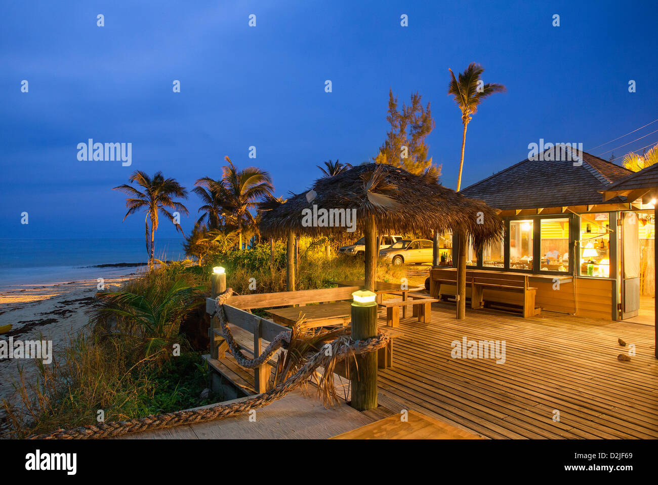 Bahamas, Eleuthera Island, governatore del porto, il Tippy del ristorante Foto Stock
