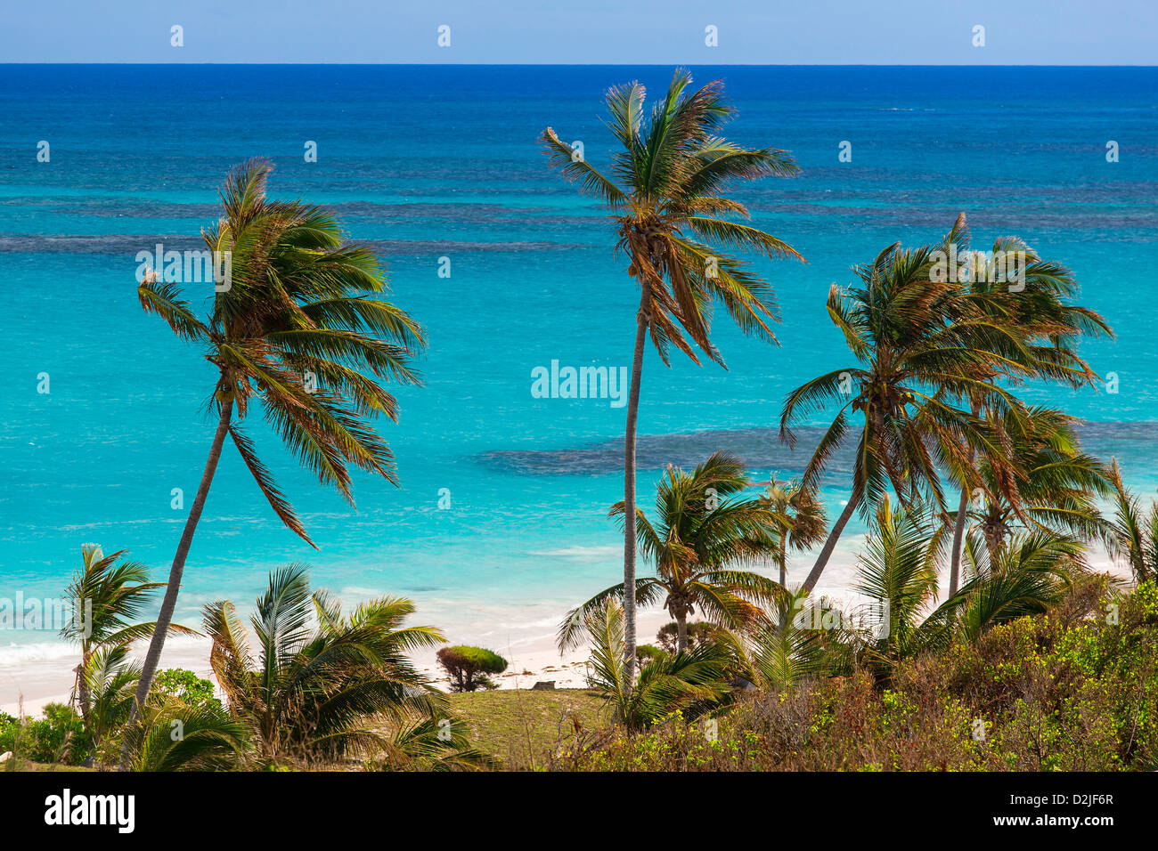 Bahamas, Eleuthera Island, Spiaggia del cielo Beach Club Hotel Foto Stock