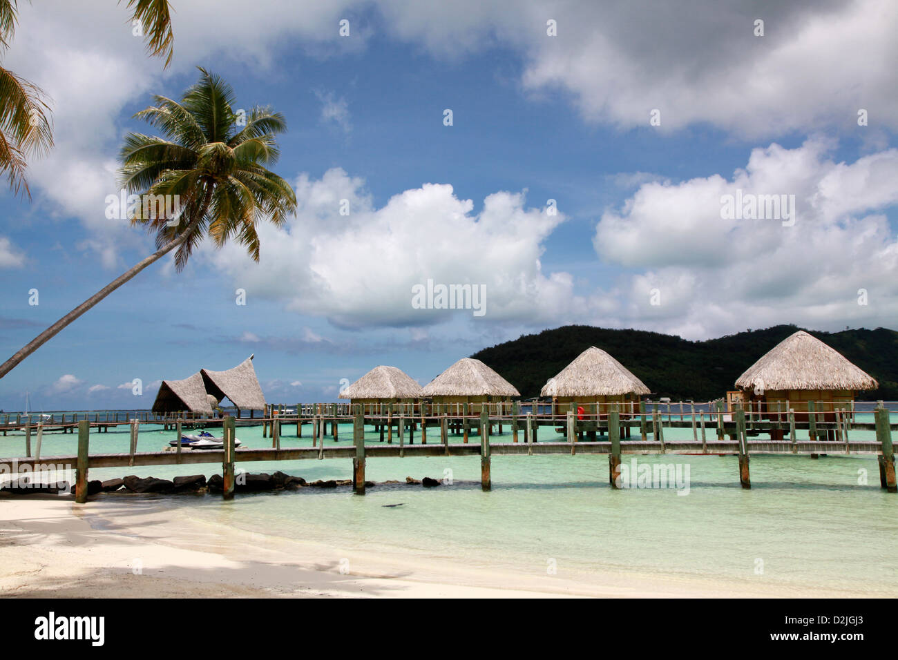La bellissima isola del Pacifico di Bora Bora Foto Stock