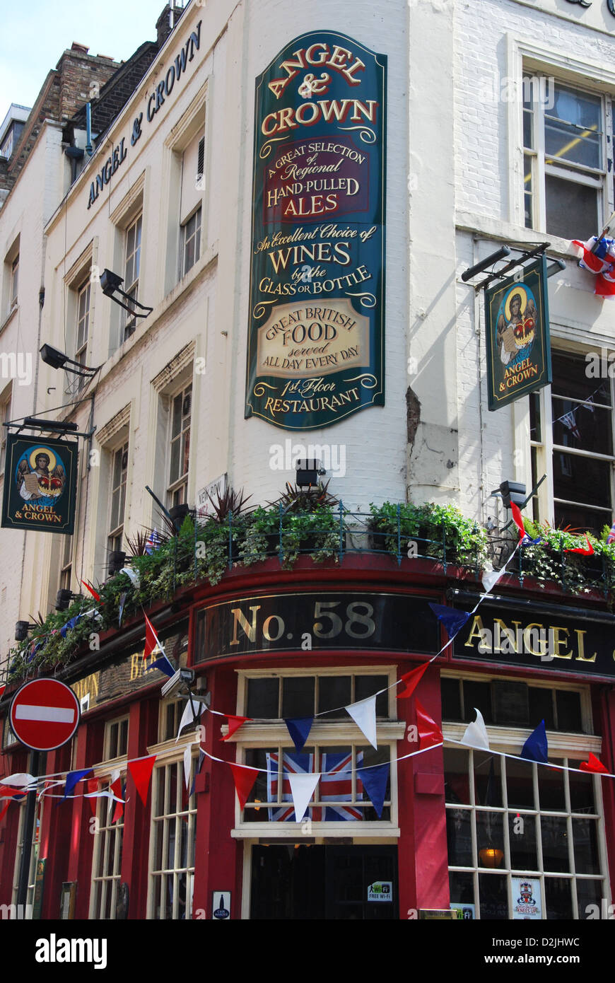 Angel & Crown pub, Covent Garden, Londra Regno Unito Foto Stock