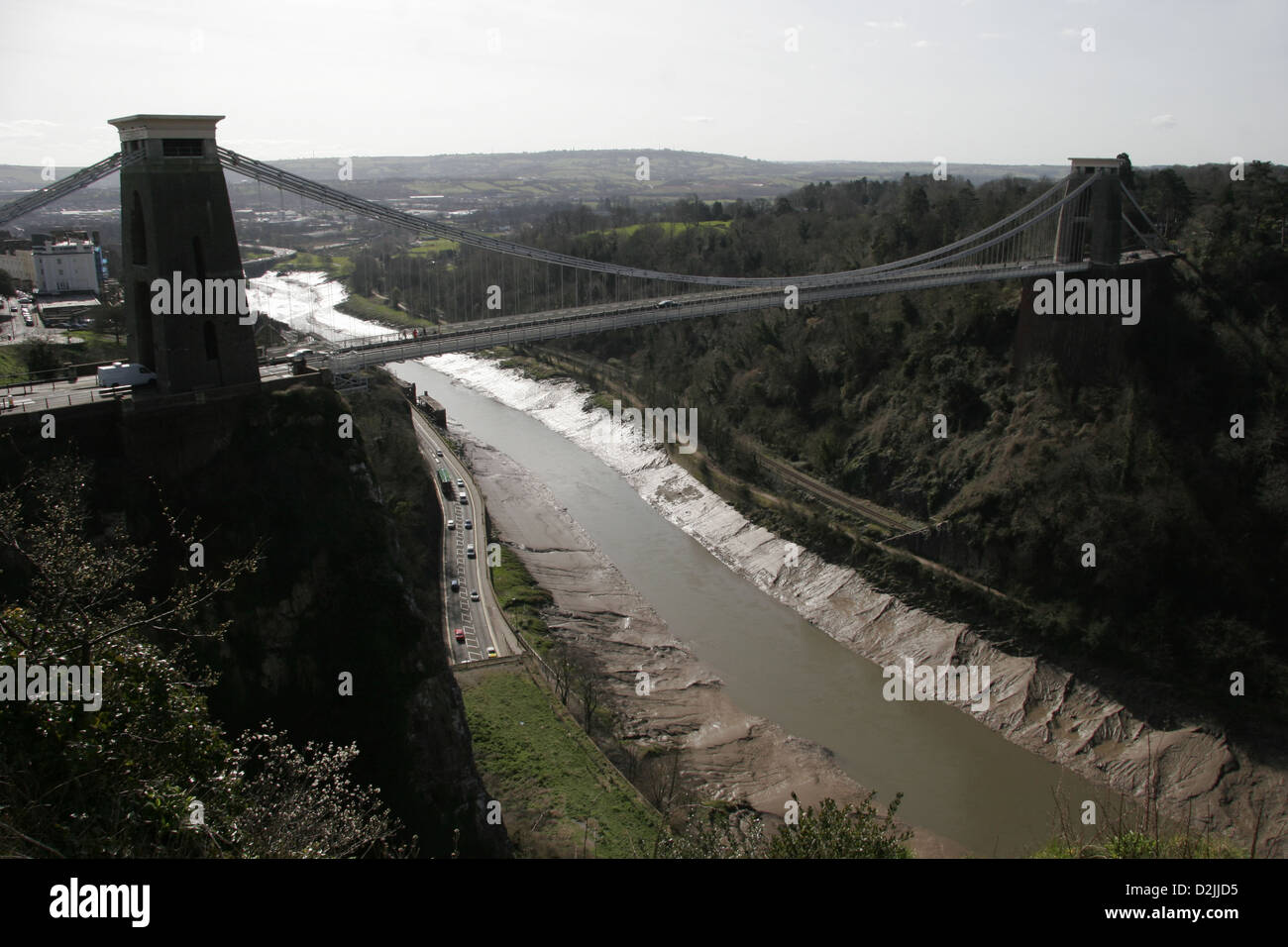 Brunel il famoso design - la prima nel mondo, over-archi sul fiume Avon in Bristol Foto Stock