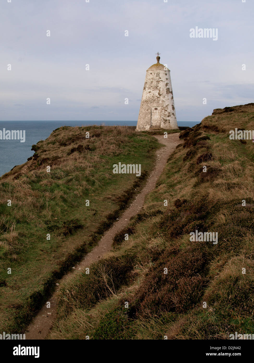 La vedetta pepperpot capanna, Portreath, Cornwall, Regno Unito Foto Stock