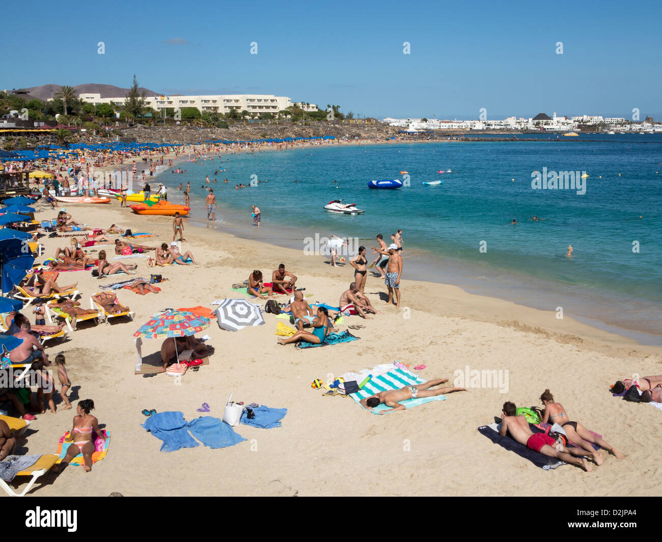 Playa Dorada Beach, Playa Blanca, Lanzarote Foto Stock