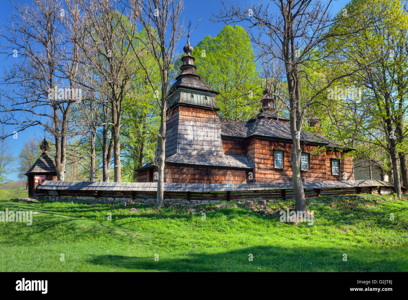 Greco Ortodossa cattolica chiesa dedicata ai Santi Cosma e Damiano in Bartne, Polonia, l'Europa. Foto Stock