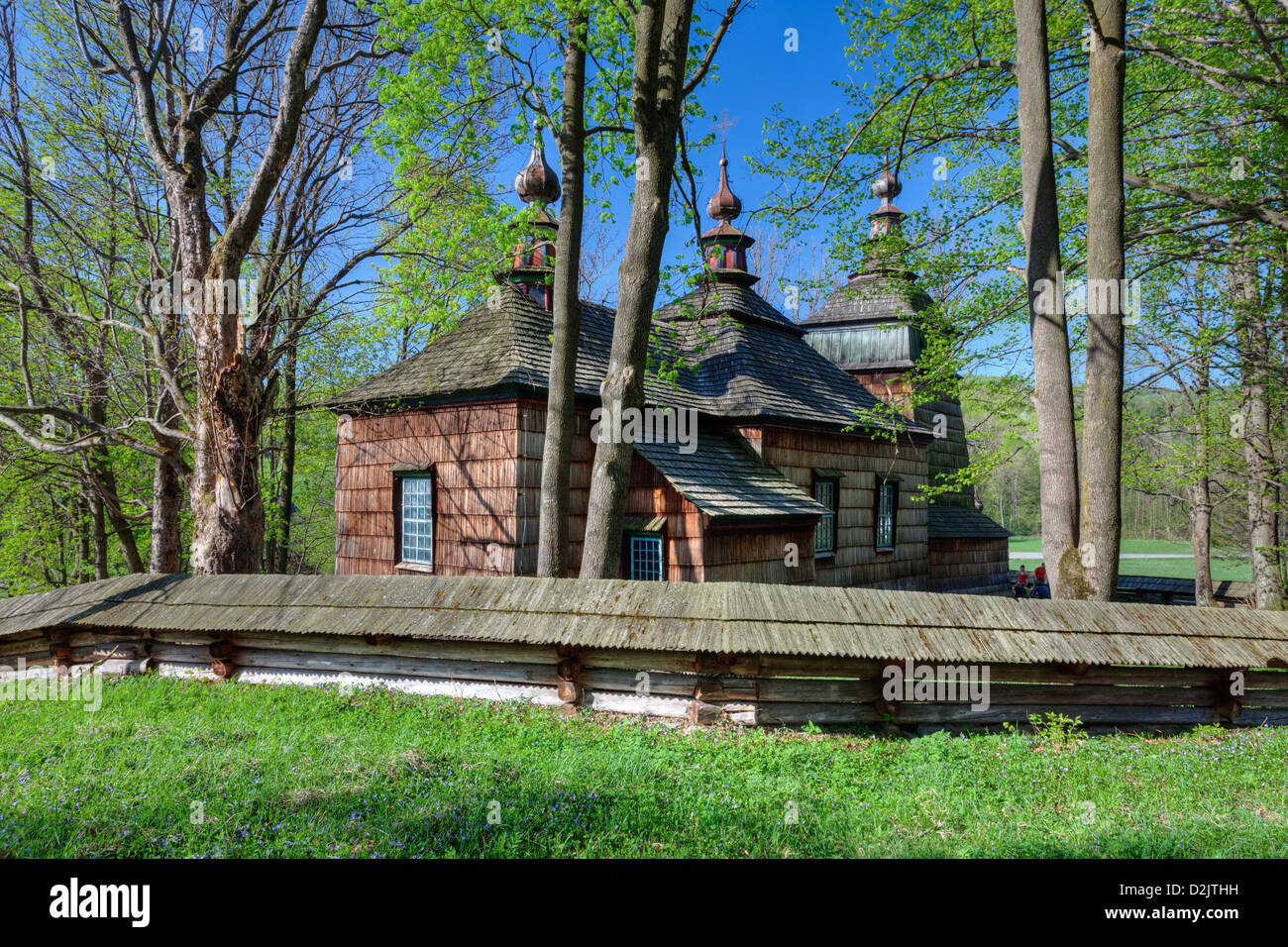 Greco Ortodossa cattolica chiesa dedicata ai Santi Cosma e Damiano in Bartne, Polonia, l'Europa. Foto Stock
