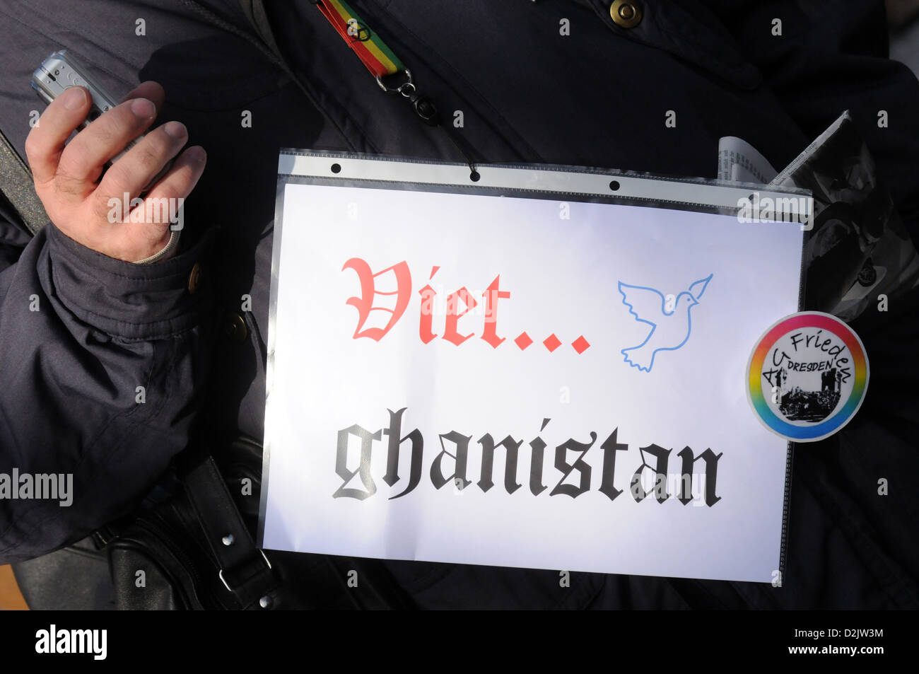 Berlino, Germania, la pace manifestazione contro la guerra in Afghanistan Foto Stock