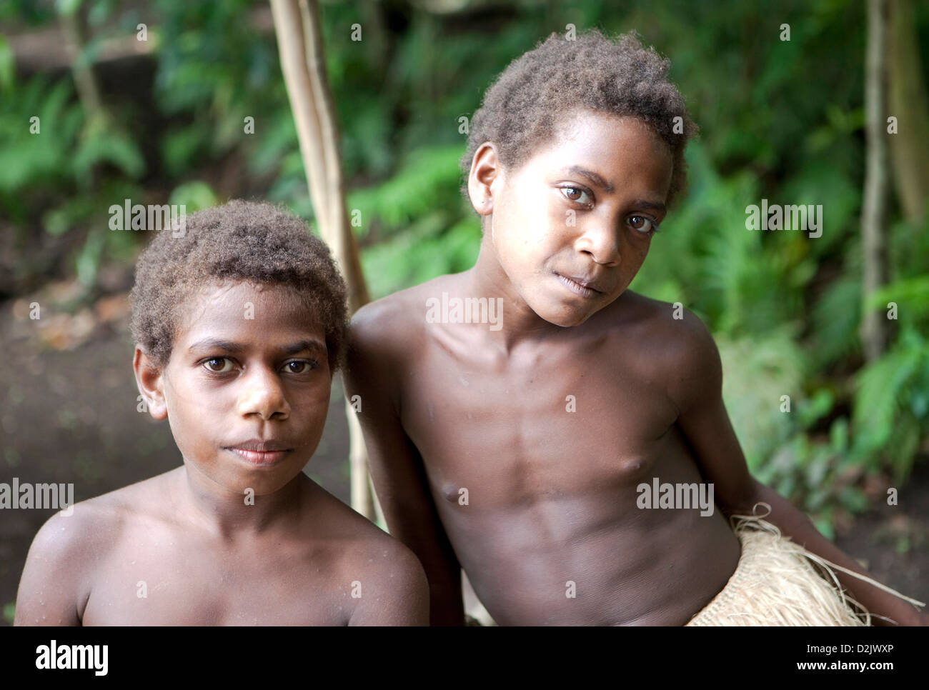 Tribù Yakel, dell'Isola di Tanna, Vanuatu, Sud Pacifico Foto Stock