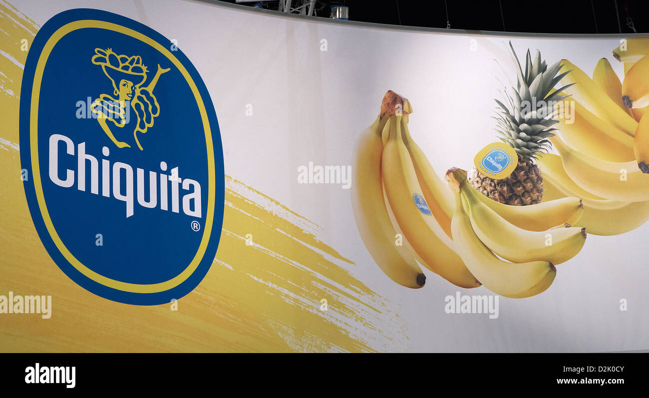 Berlino, Germania, il logo della società Chiquita Foto Stock