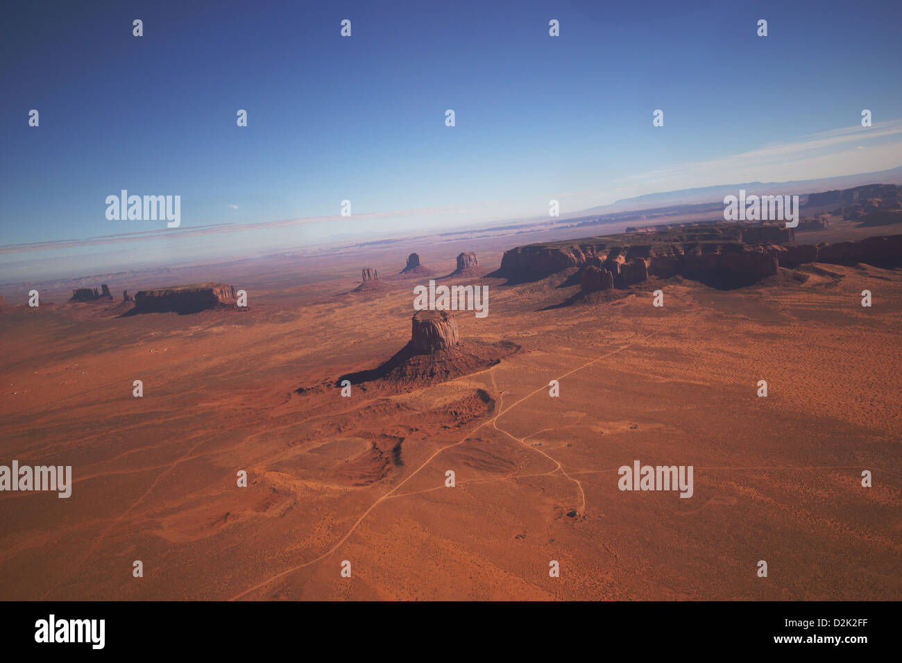 Veduta aerea della Monument Valley, Utah Foto Stock
