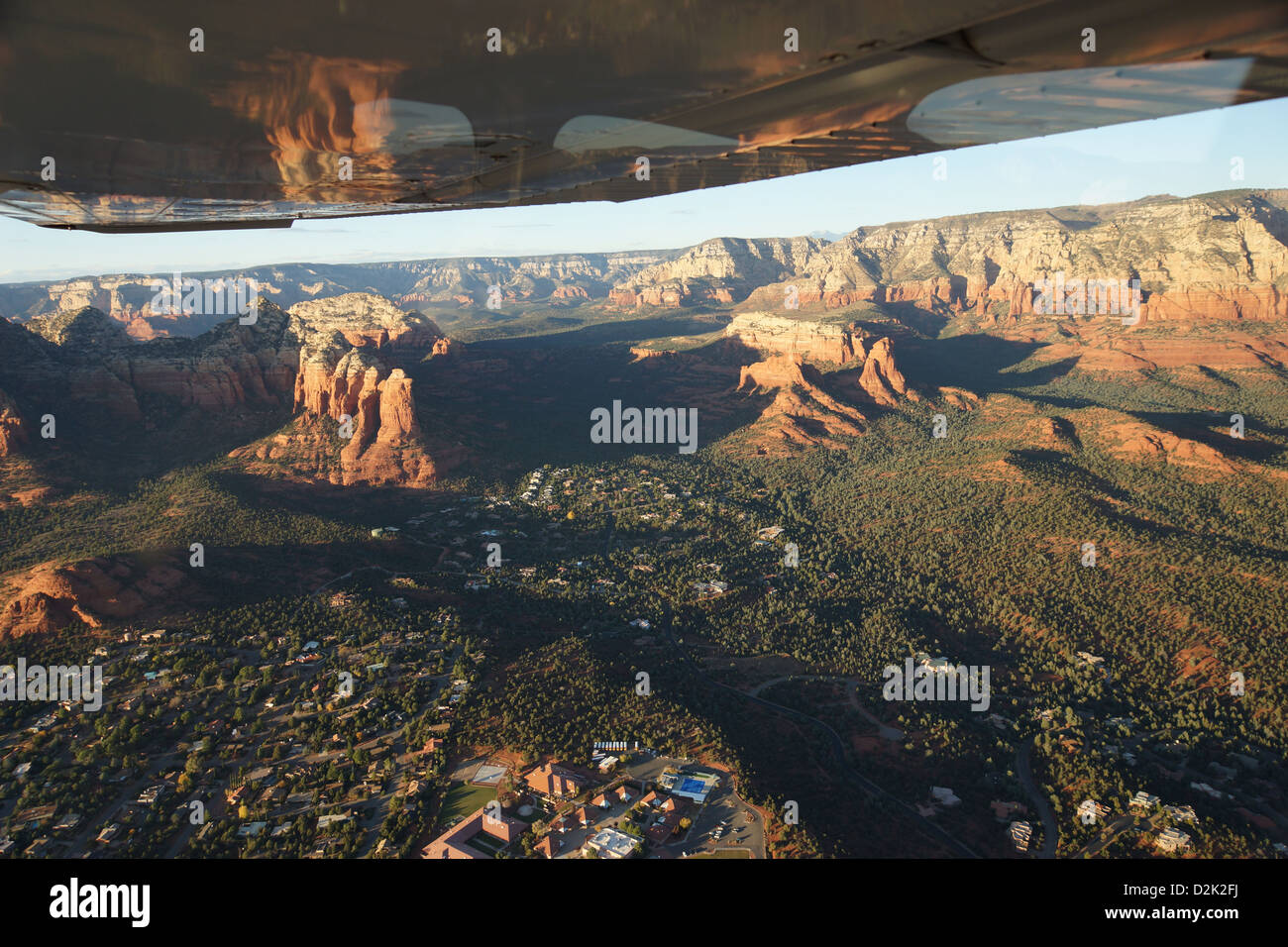 Veduta aerea al tramonto del Red Rock, Sedona in Arizona Foto Stock