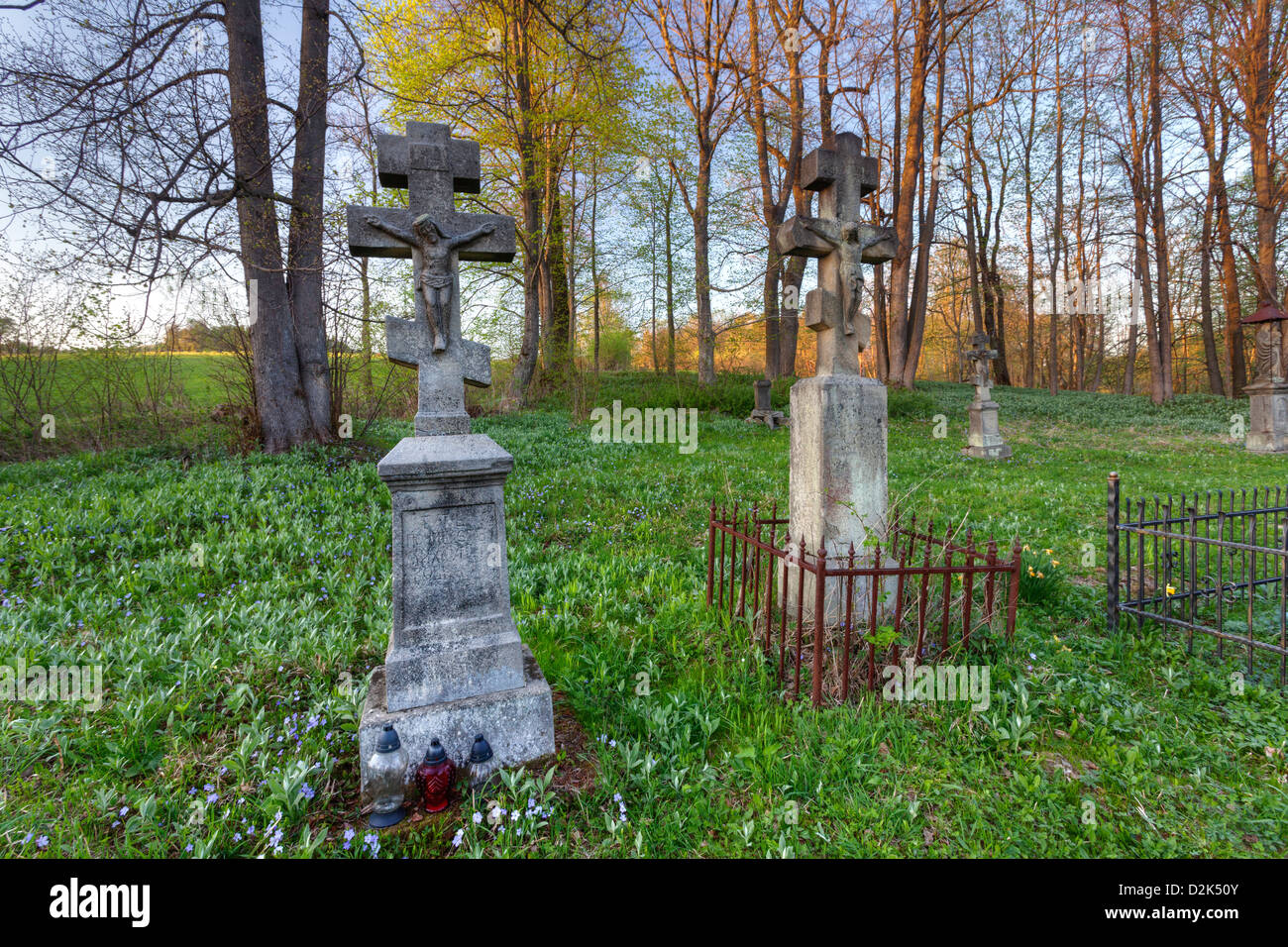 Il cimitero di Lemko in Wolowiec, Polonia Foto Stock