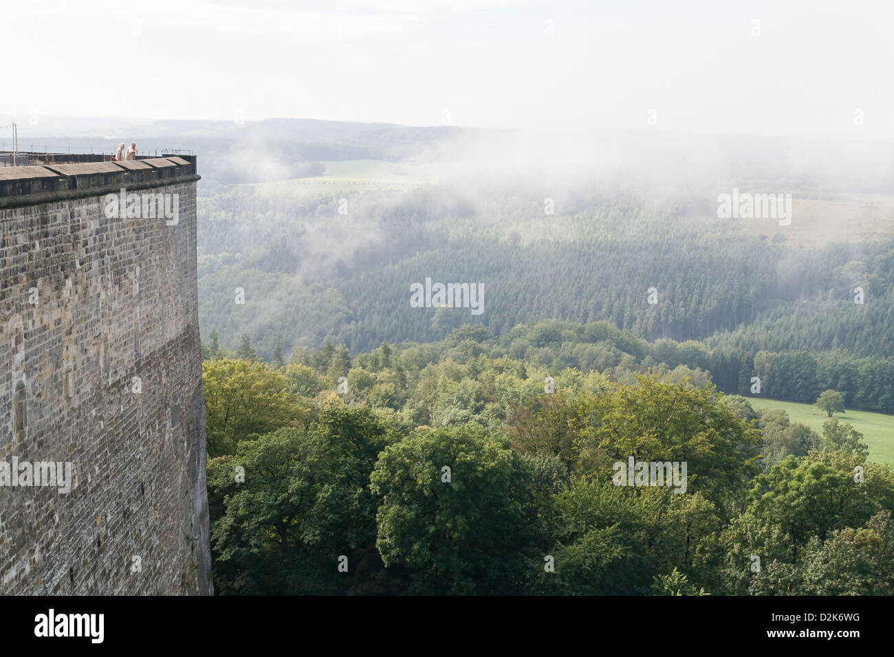 Konigstein fortezza sul fiume Elba, Germania Foto Stock