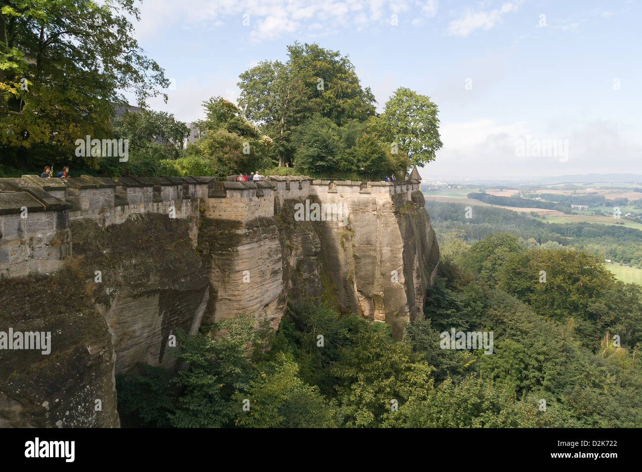 Konigstein fortezza sul fiume Elba, Germania Foto Stock