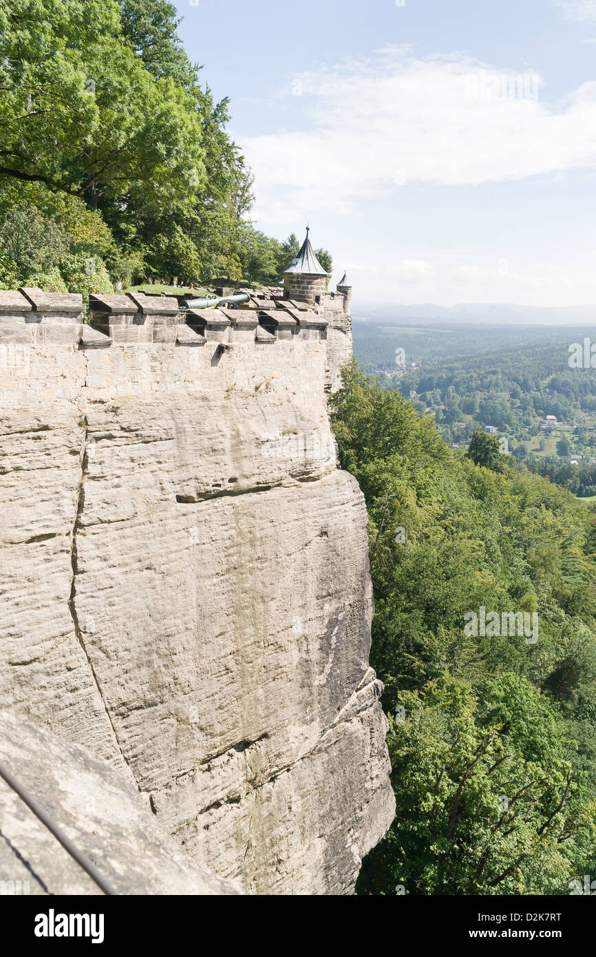 Konigstein fortezza sul fiume Elba, Germania Foto Stock