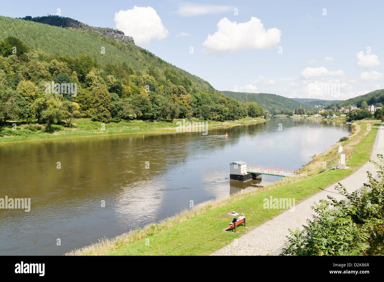 Il fiume Elba, Germania Foto Stock
