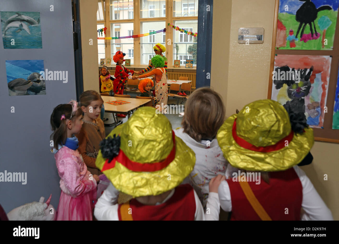 Berlino, Germania i bambini a carnevale Foto Stock