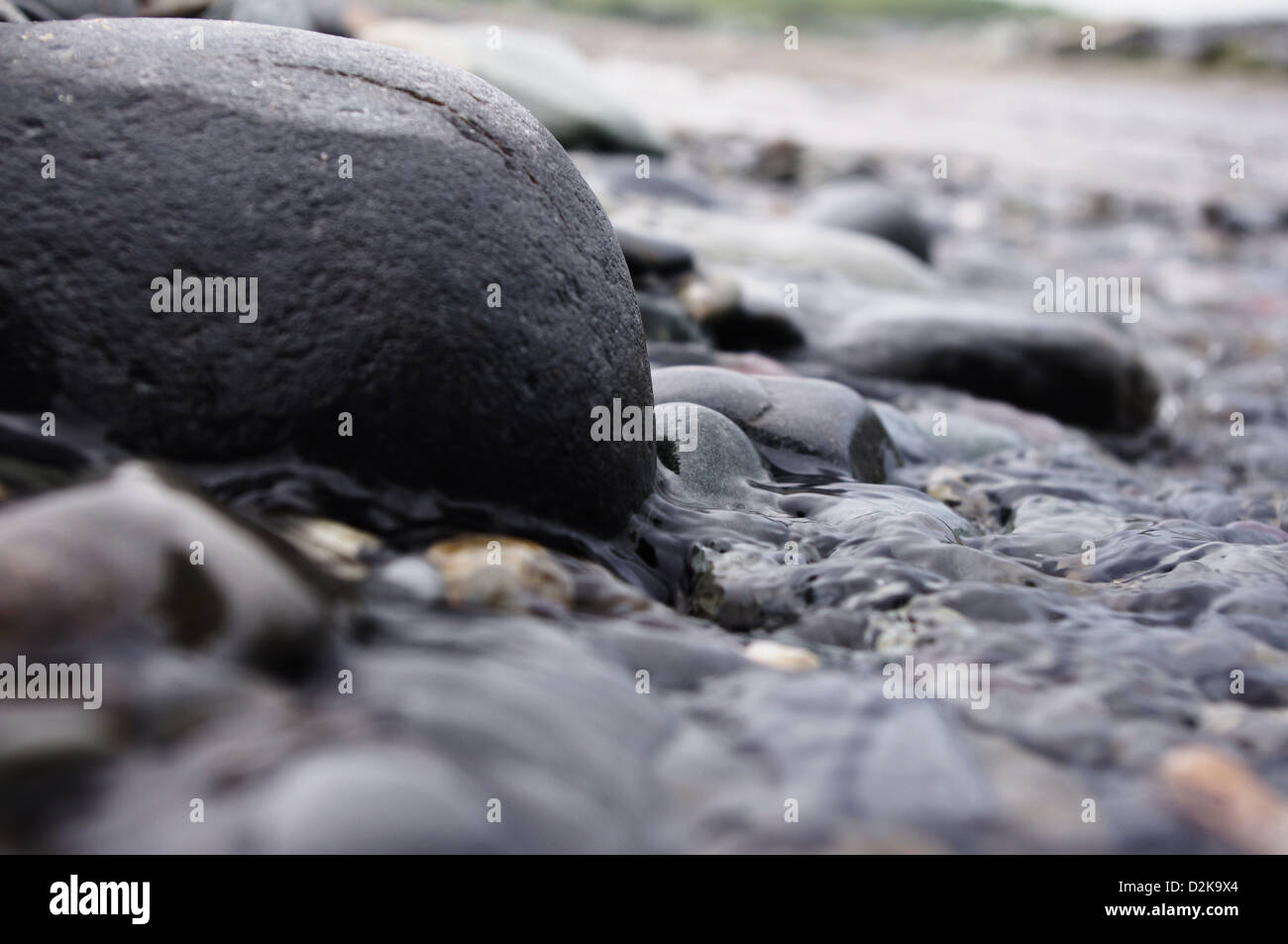 Spiaggia ghiaiosa abstract Foto Stock