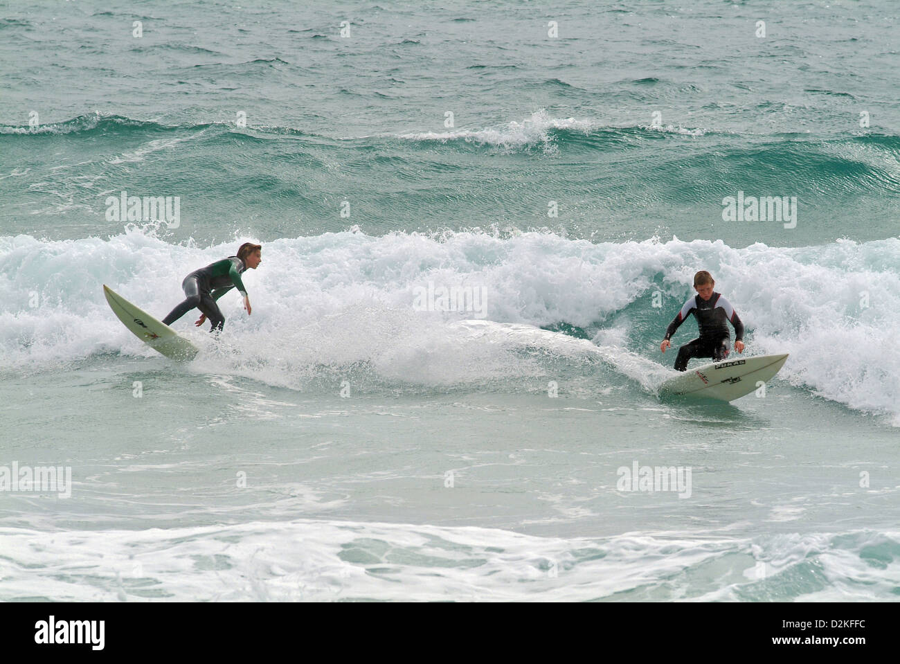 Vila do Bispo, Portogallo, surf a Praia do Barranco Foto Stock