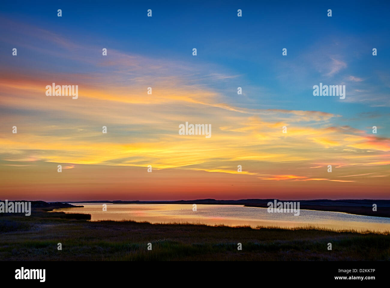 Alba sul crackatuxet cove, South Beach, Martha's Vineyard, Massachusetts, Stati Uniti d'America Foto Stock