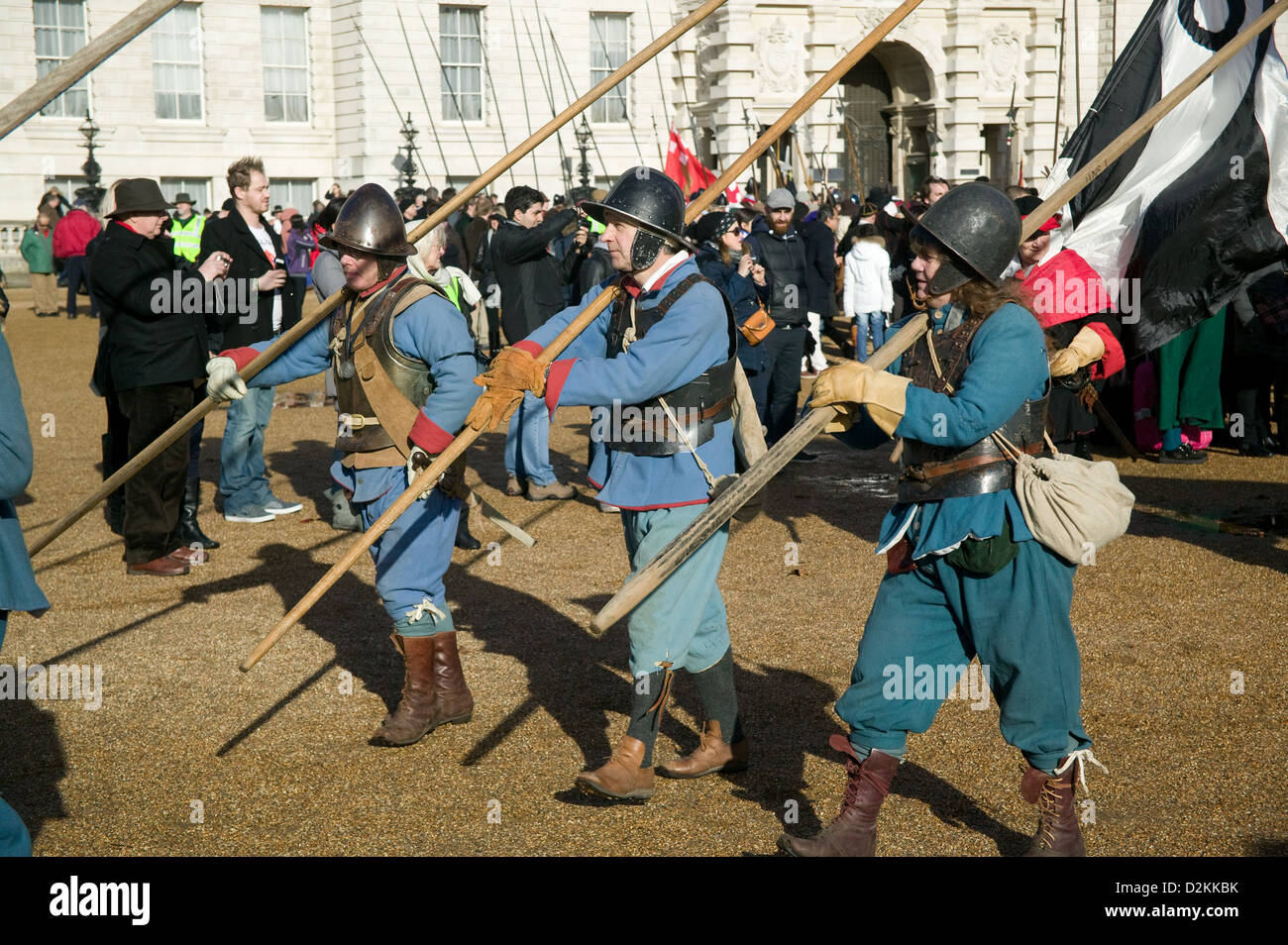 La commemorazione annuale dall'esercito del re del martirio del re Carlo I Il 30 gennaio 1649 Foto Stock