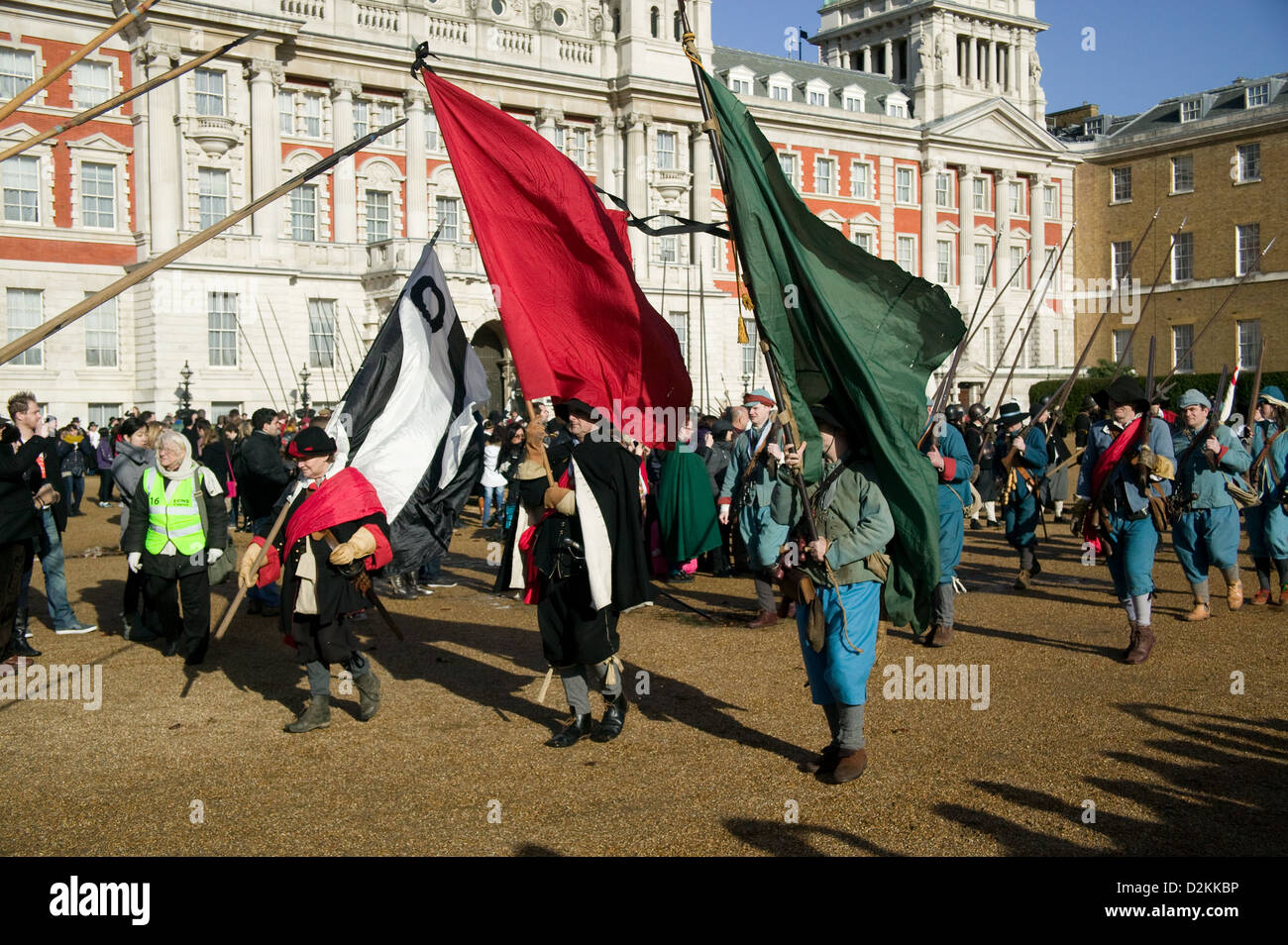 La commemorazione annuale dall'esercito del re del martirio del re Carlo I Il 30 gennaio 1649 Foto Stock