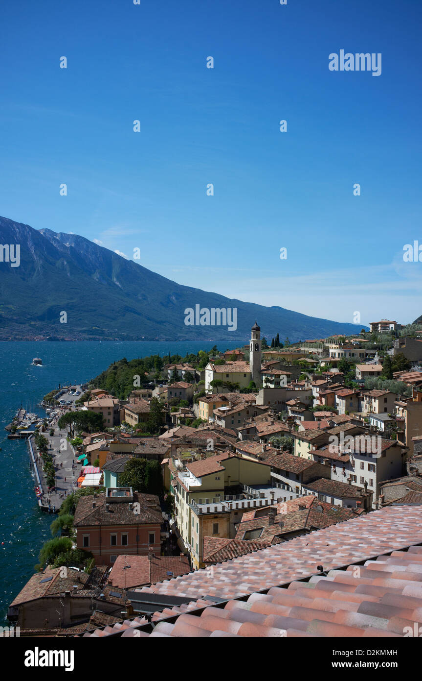 Città di Limone - Lago di Garda - Garda Trentino Foto Stock