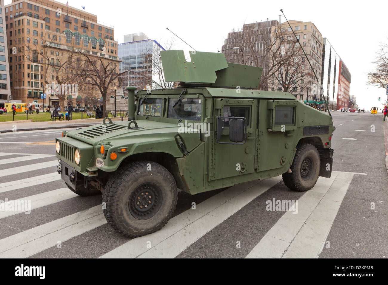Militari USA Humvee carrello - Washington DC, Stati Uniti d'America Foto Stock