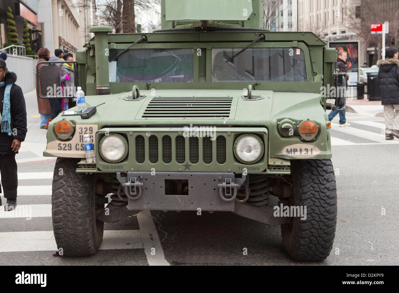 Militari USA Humvee carrello - Washington DC, Stati Uniti d'America Foto Stock