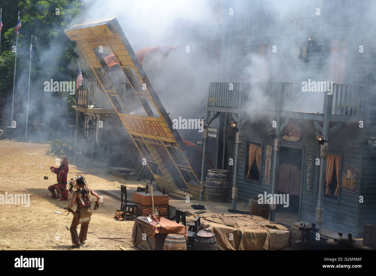 Un ancora da Hollywood Cowboy stunt show... Foto Stock