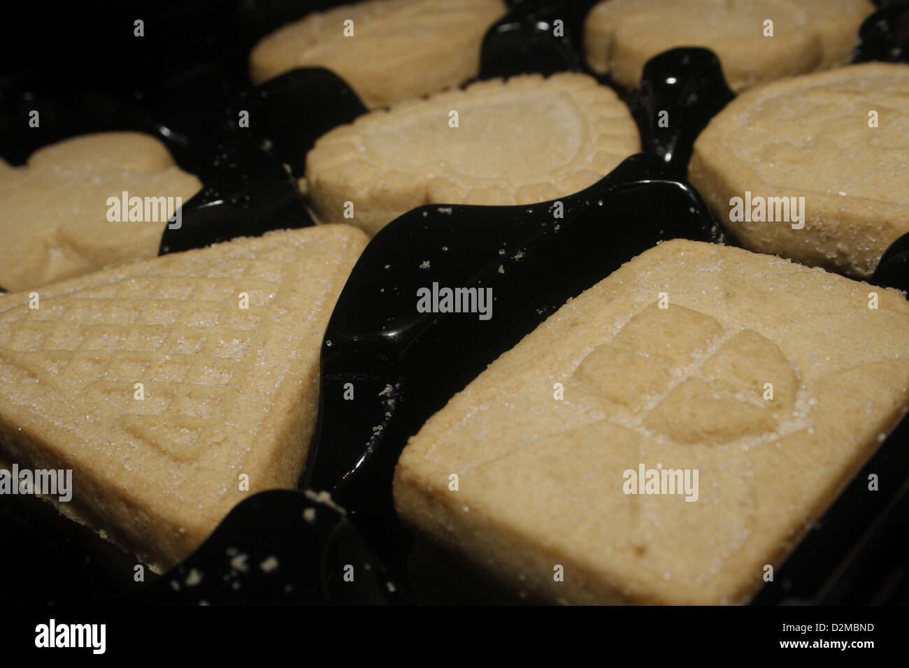 Pastafrolla scozzese biscotti in contenitore di plastica Foto Stock