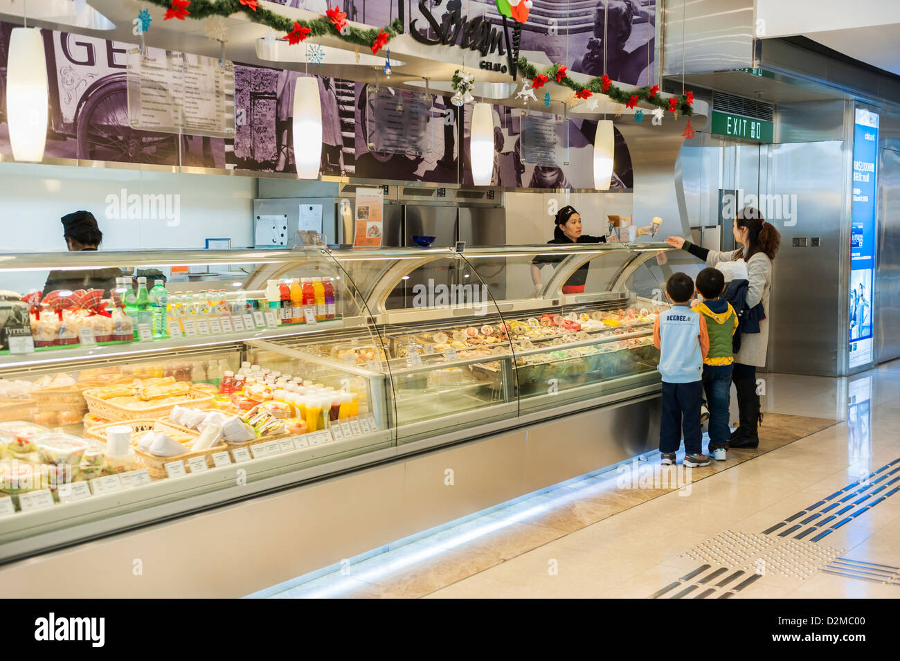 Ice Cream shop in Hong Kong Foto Stock