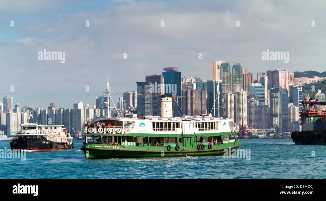 Il Traghetto Star di Hong Kong Victoria Harbour Foto Stock