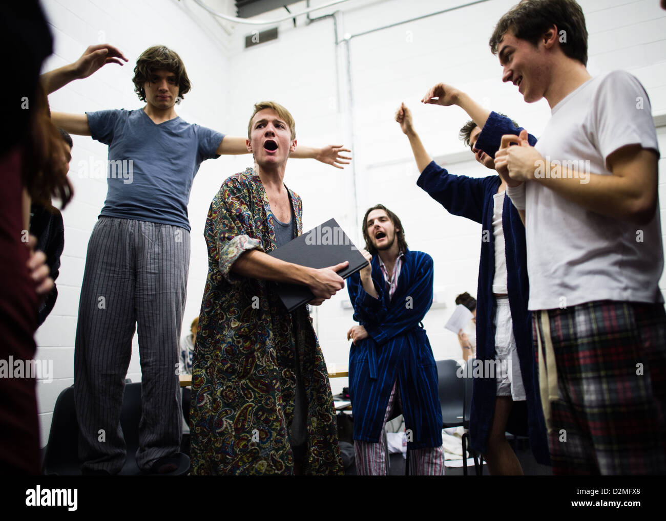 Un dilettante studente produzione di uno è volato oltre il cucù nido, Aberystwyth University, Regno Unito Foto Stock