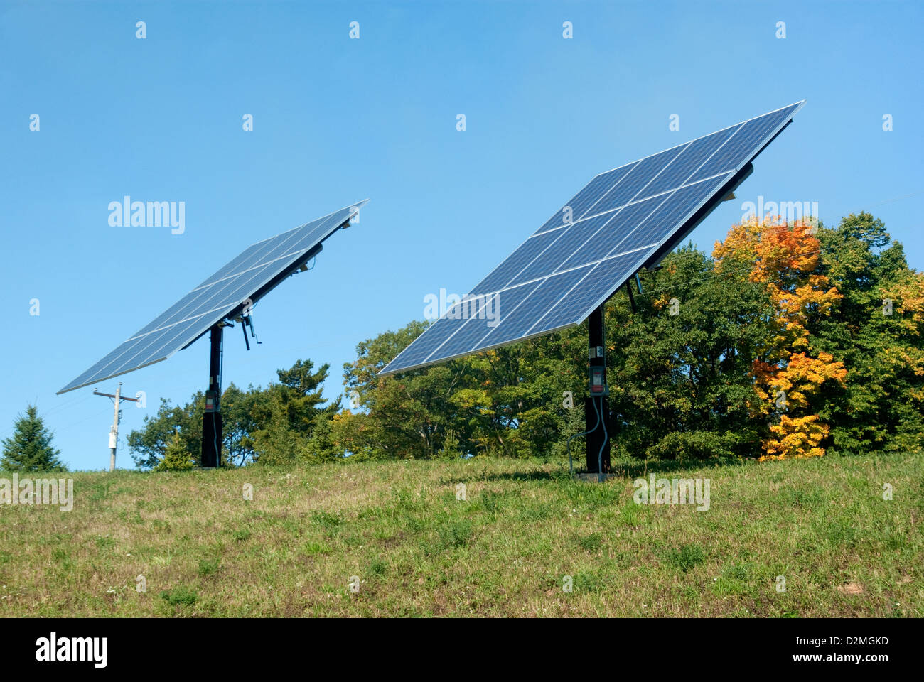 Pannelli solari fotovoltaici Foto Stock