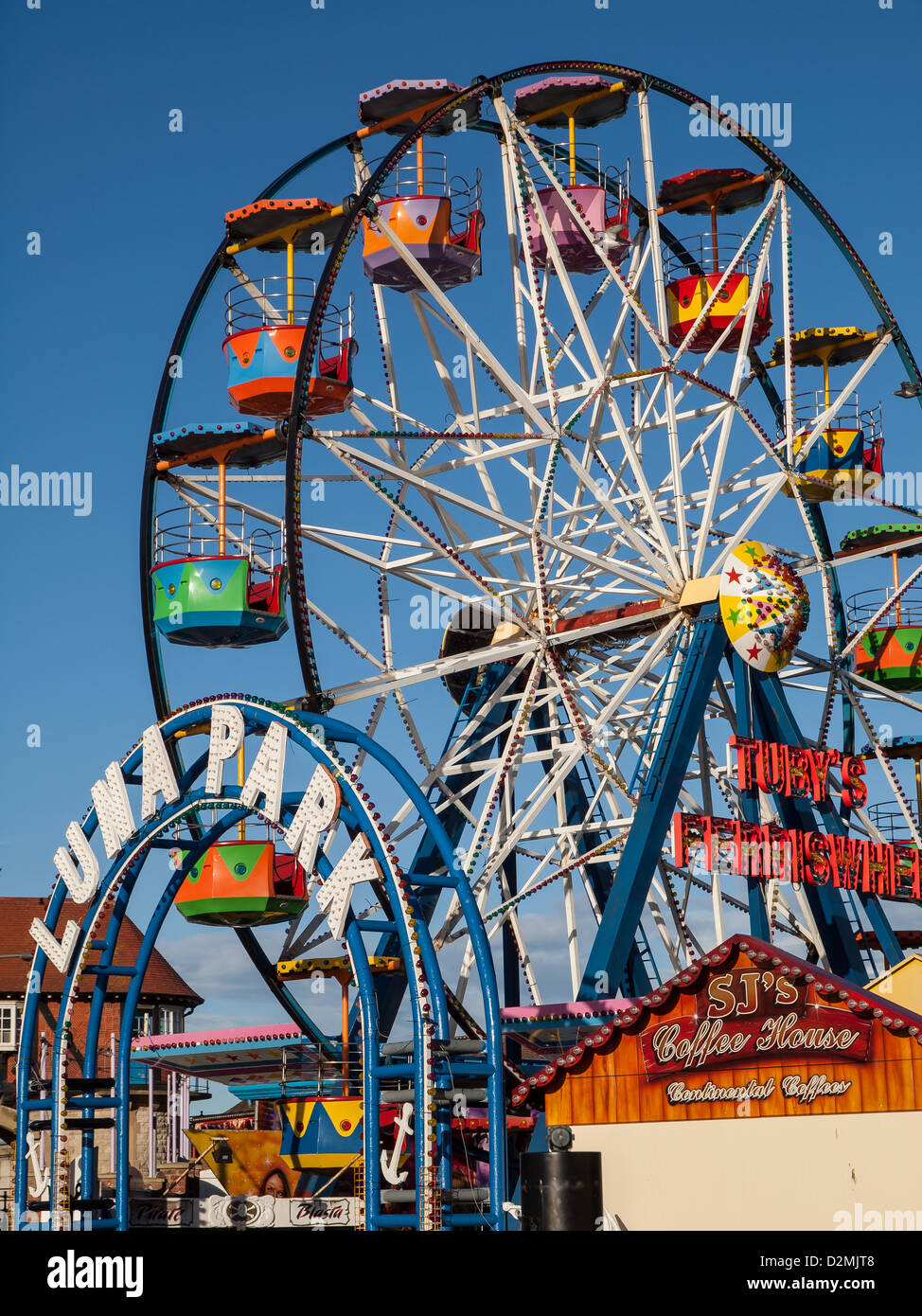 Helter Skelter a South Bay, Scarborough. Foto Stock