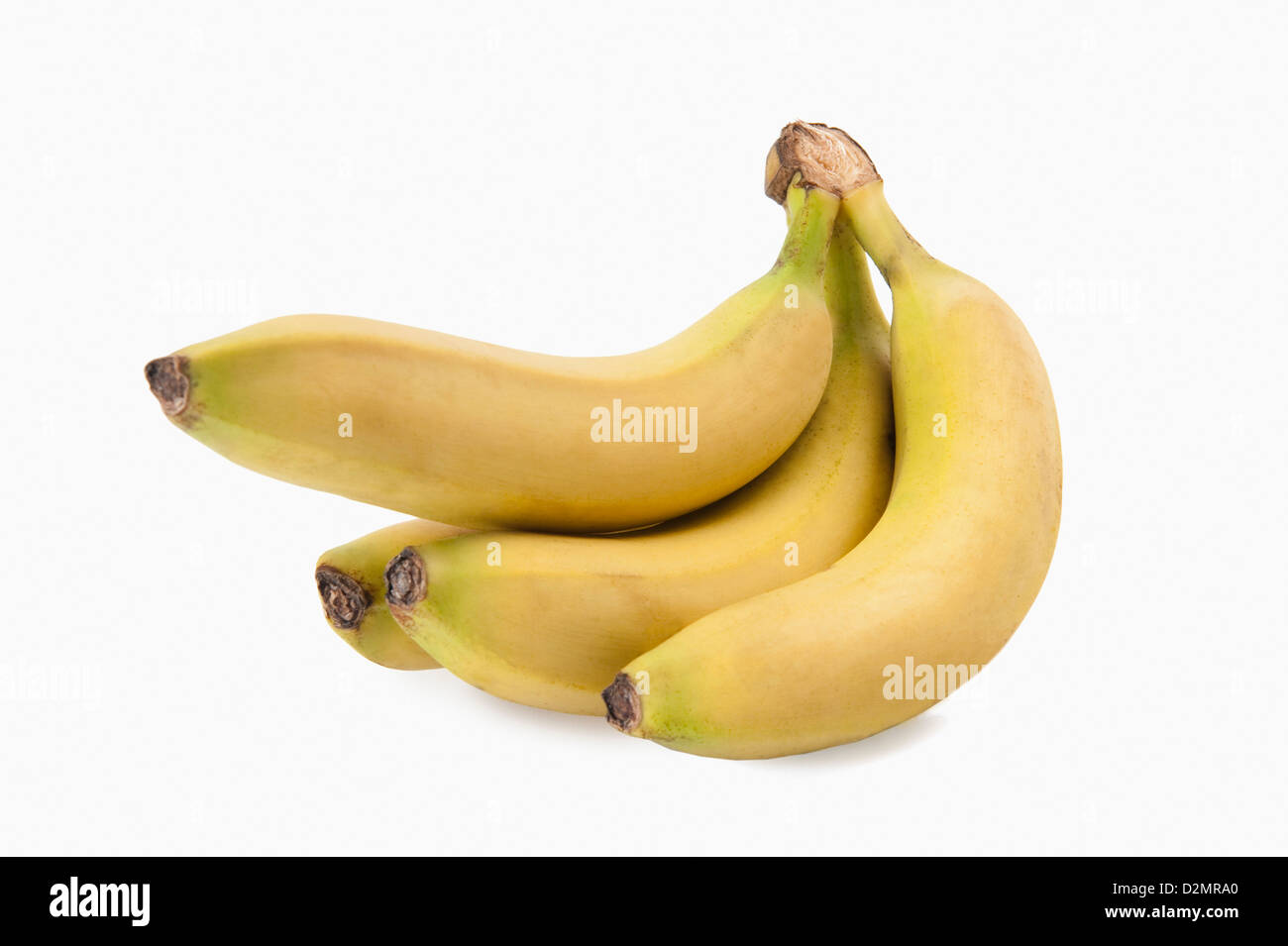 Close-up di quattro banane Foto Stock