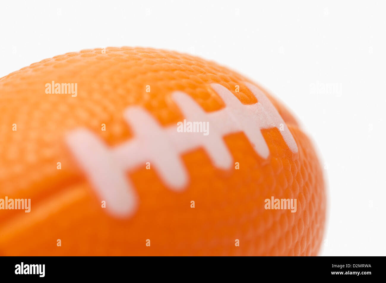 Close-up di un american football a forma di anello chiave Foto Stock