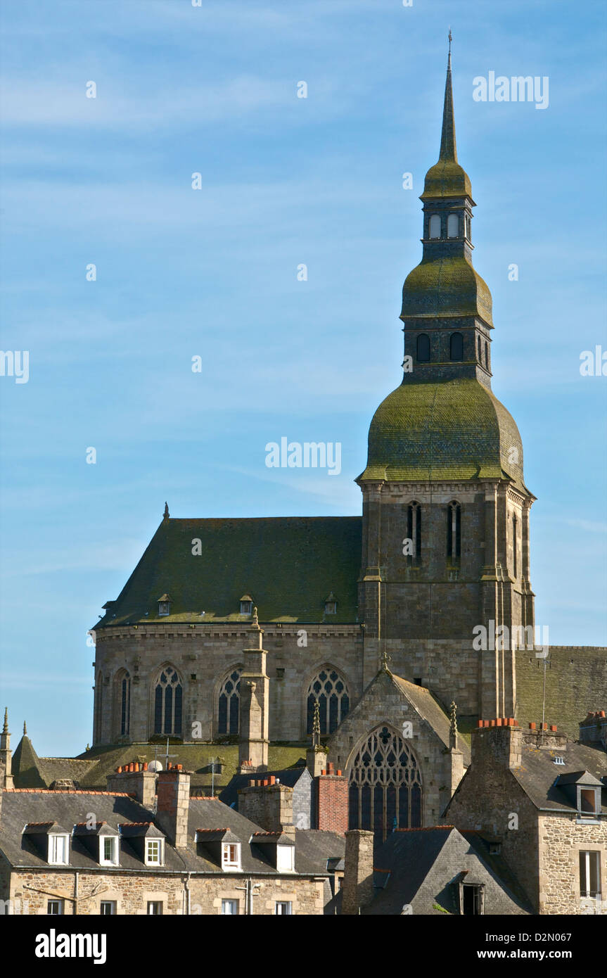 San Sauveur Basilica, gotico fiammeggiante, Dinan, Brittany, Francia, Europa Foto Stock